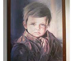 لوحة الطفل الباكي