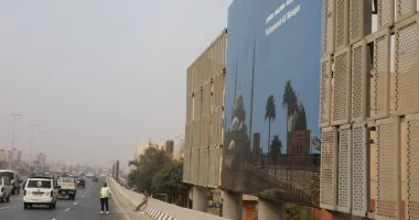 تزيين الطريق الدائري للاحتفال بفتح المتحف الكبير