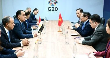 رئيس وزراء فيتنام لنظيره المصرى: ندرس توقيع اتفاق تجارة حرة مع مصر