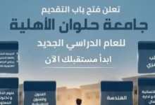 جامعة حلوان الأهلية تعلن