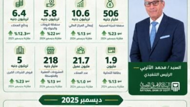 إنفوجراف : نتائج أعمال البنك الأهلي المصري سبتمبر 2026 ..